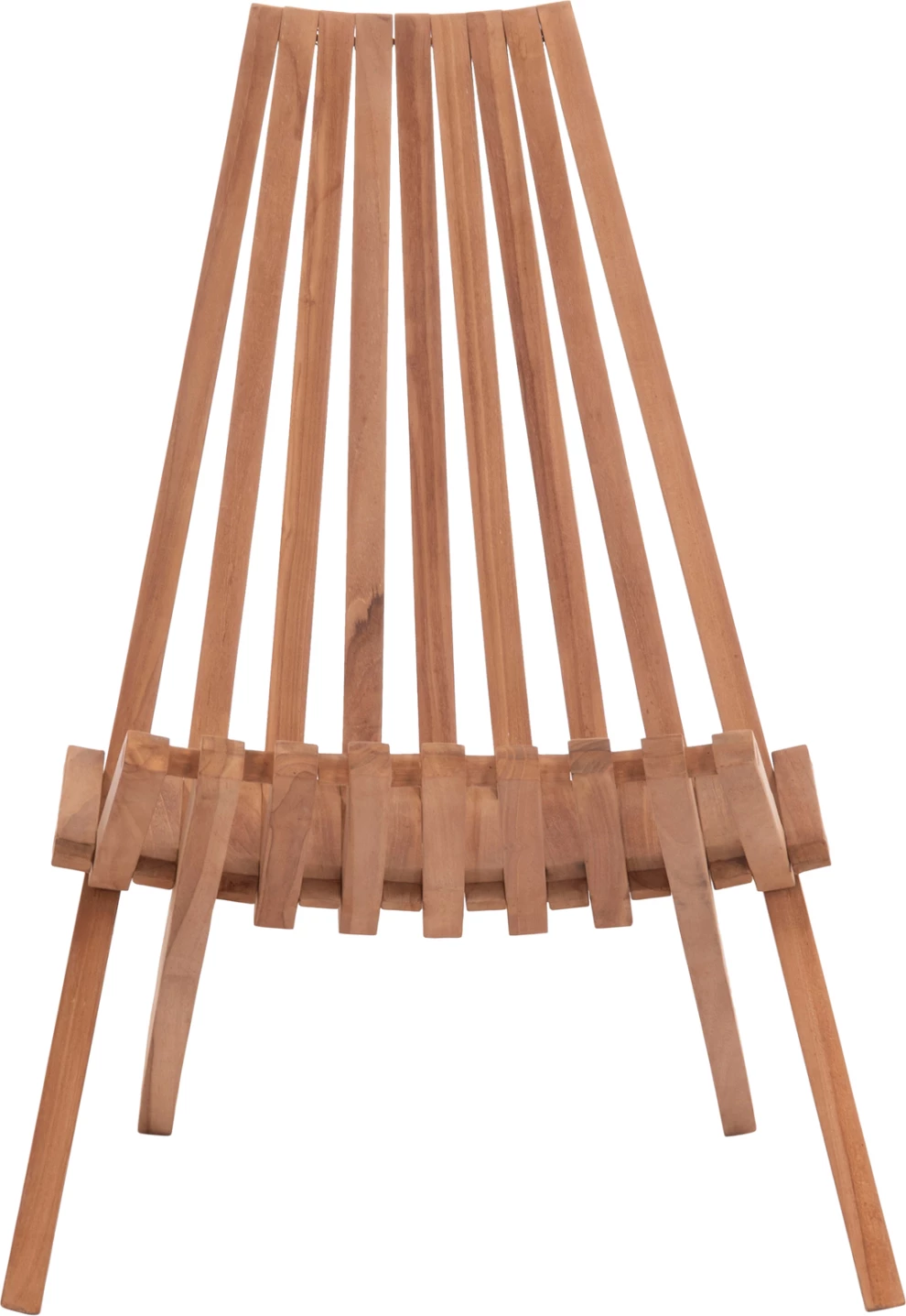 Karrige lounge e palosshme SHIGAO, dru tik, ngjyrë natyrale, 61x88.5x89cm