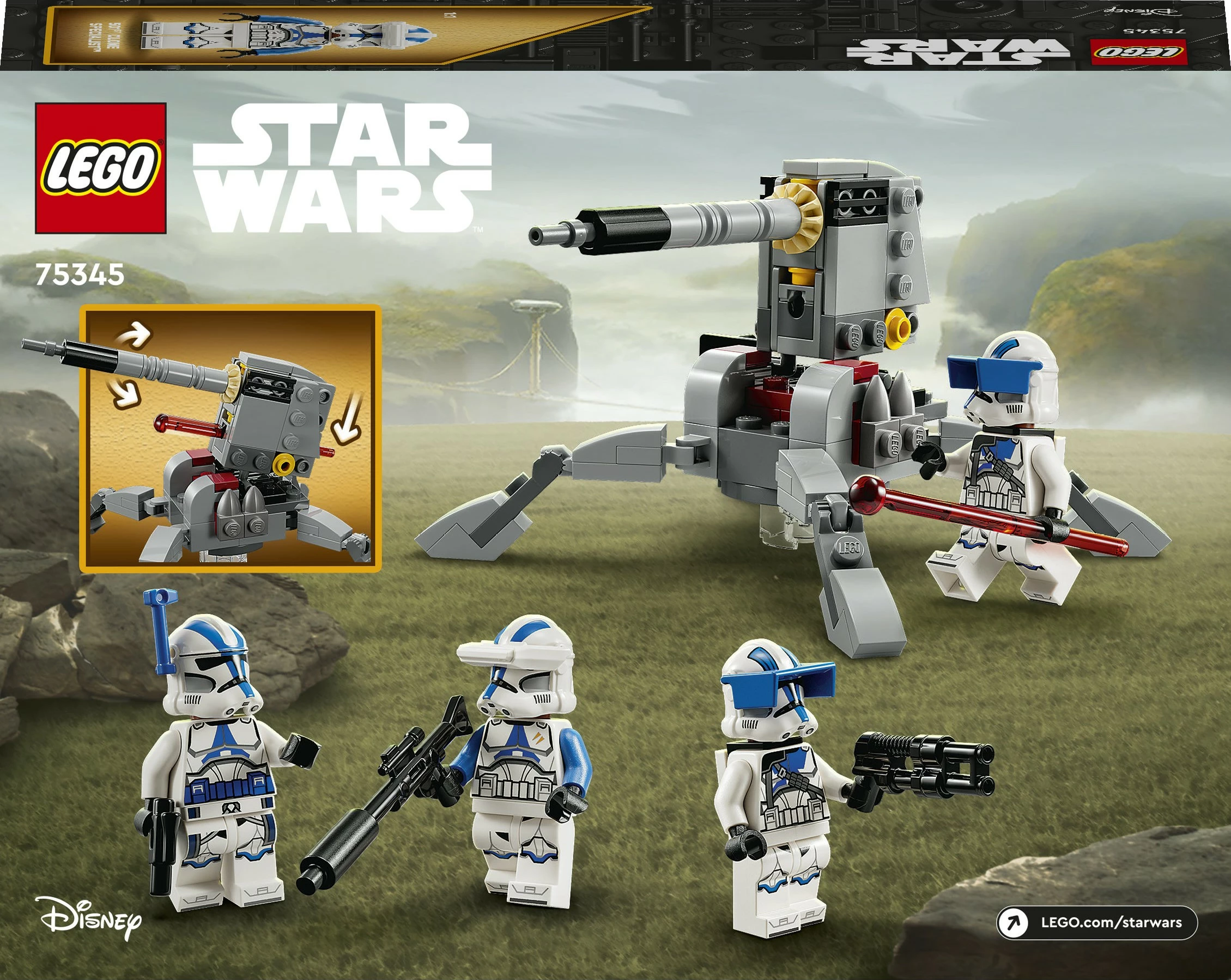 Set ndërtimi LEGO Star Wars 501st Clone Troopers, 119 pjesë, shumëngjyrësh