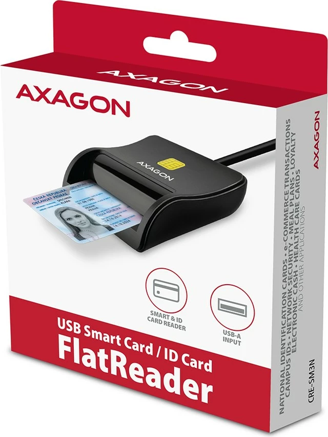 Lexues kartelash AXAGON CRE-SM3N me USB, 1.3m, i zi