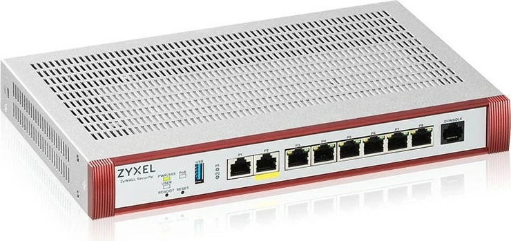 Firewall Zyxel USG Flex 100HP, 3 Gbit/s, 750 Mbit/s, 1500 Mbit/s, 550382.5753 h, IKEv2, IPSec, SSL, Wired