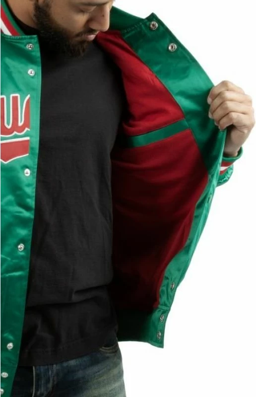 Xhaketë për meshkuj Mitchell & Ness, NBA Milwaukee Bucks, e gjelbër