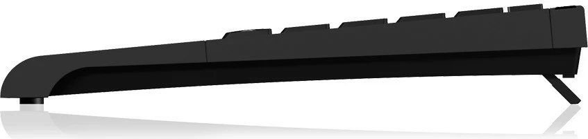 Tastierë mini KeySonic ACK-595C+, me kabllo, USB/PS2, US layout, e zezë