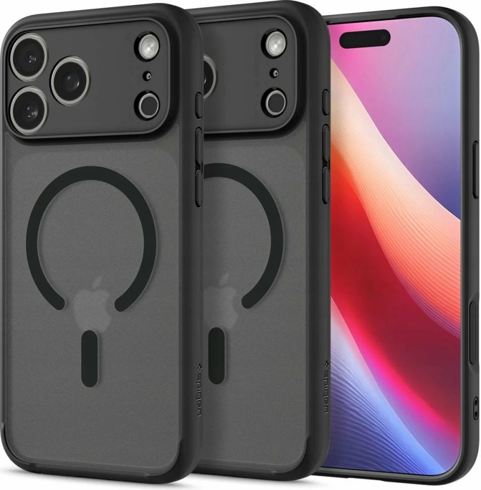Mbështjellës Spigen Ultra Hybrid MagSafe për iPhone 17 Pro, mbrojtëse e pasme, i zi