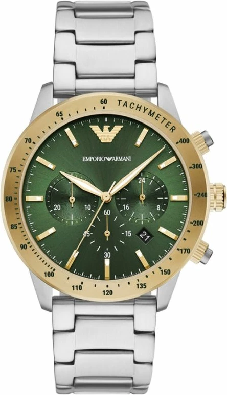 Orë dore për meshkuj Emporio Armani, e gjelbër