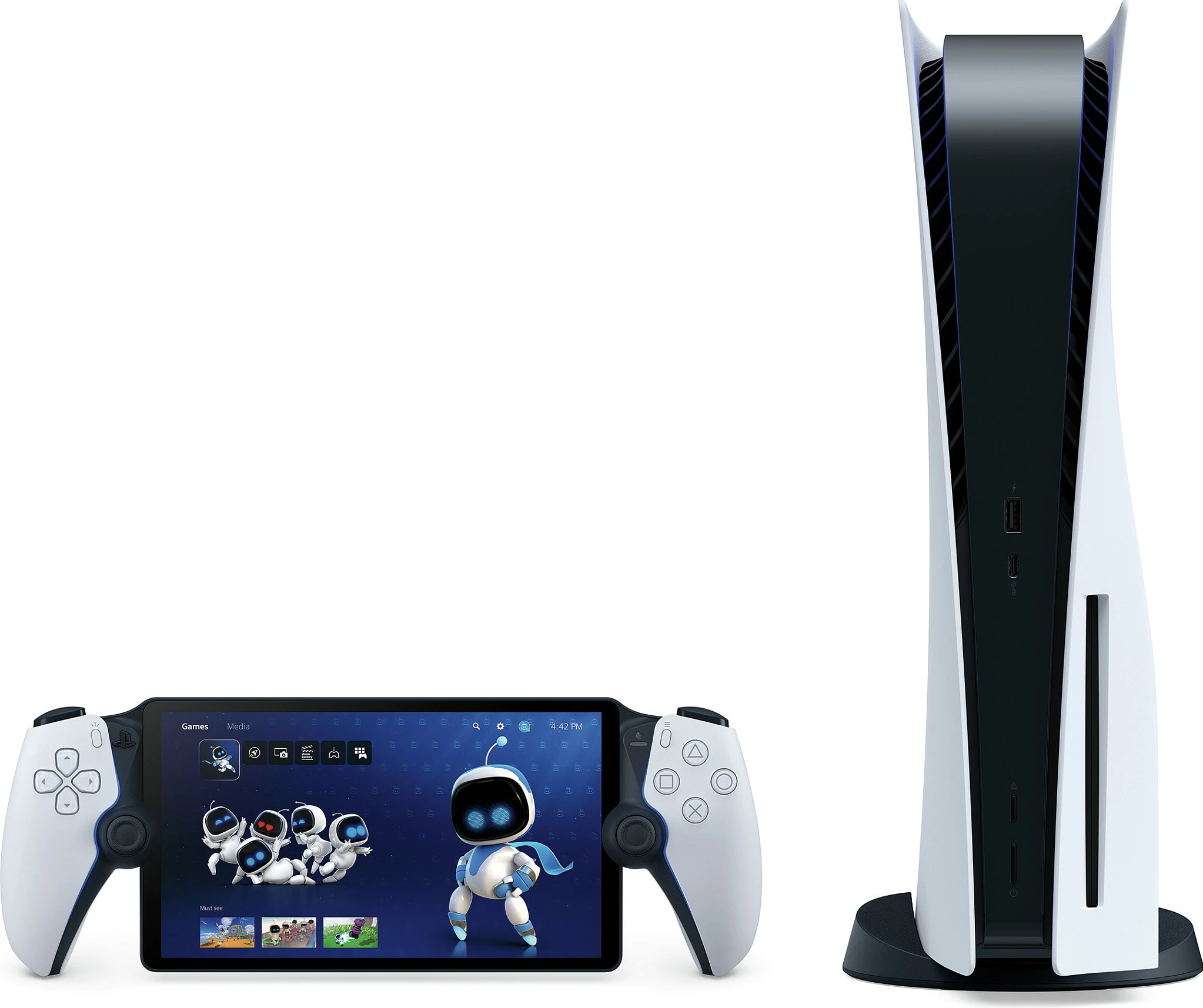Remote player Sony PlayStation Portal, për PlayStation 5, ekran 8", Wi‑Fi, i bardhë