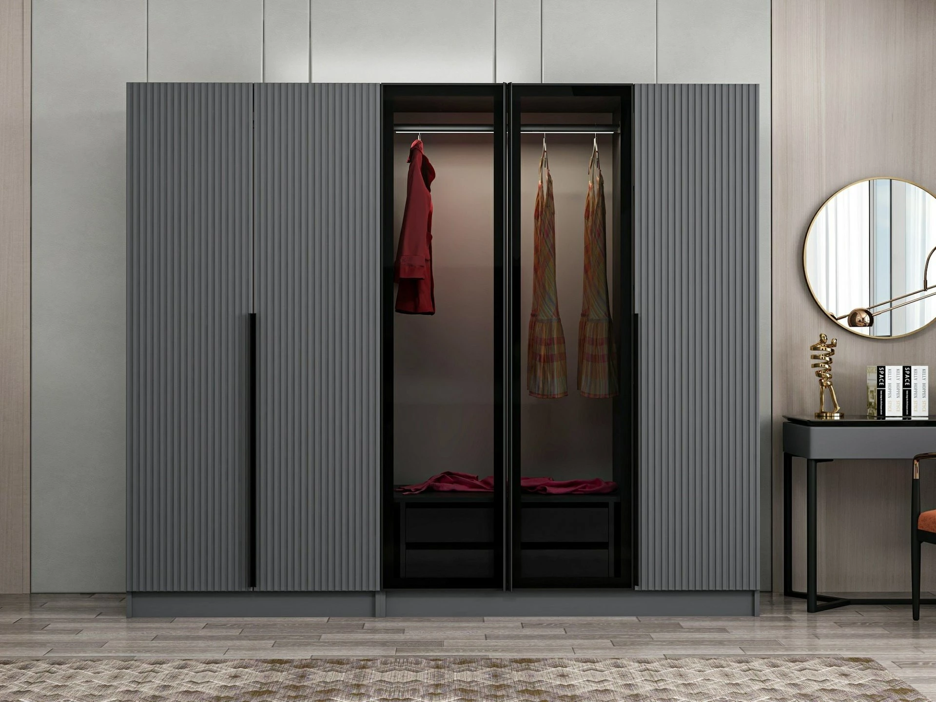 Dollap garderobe Fume, Skye Decor, Kale Plus - 7803