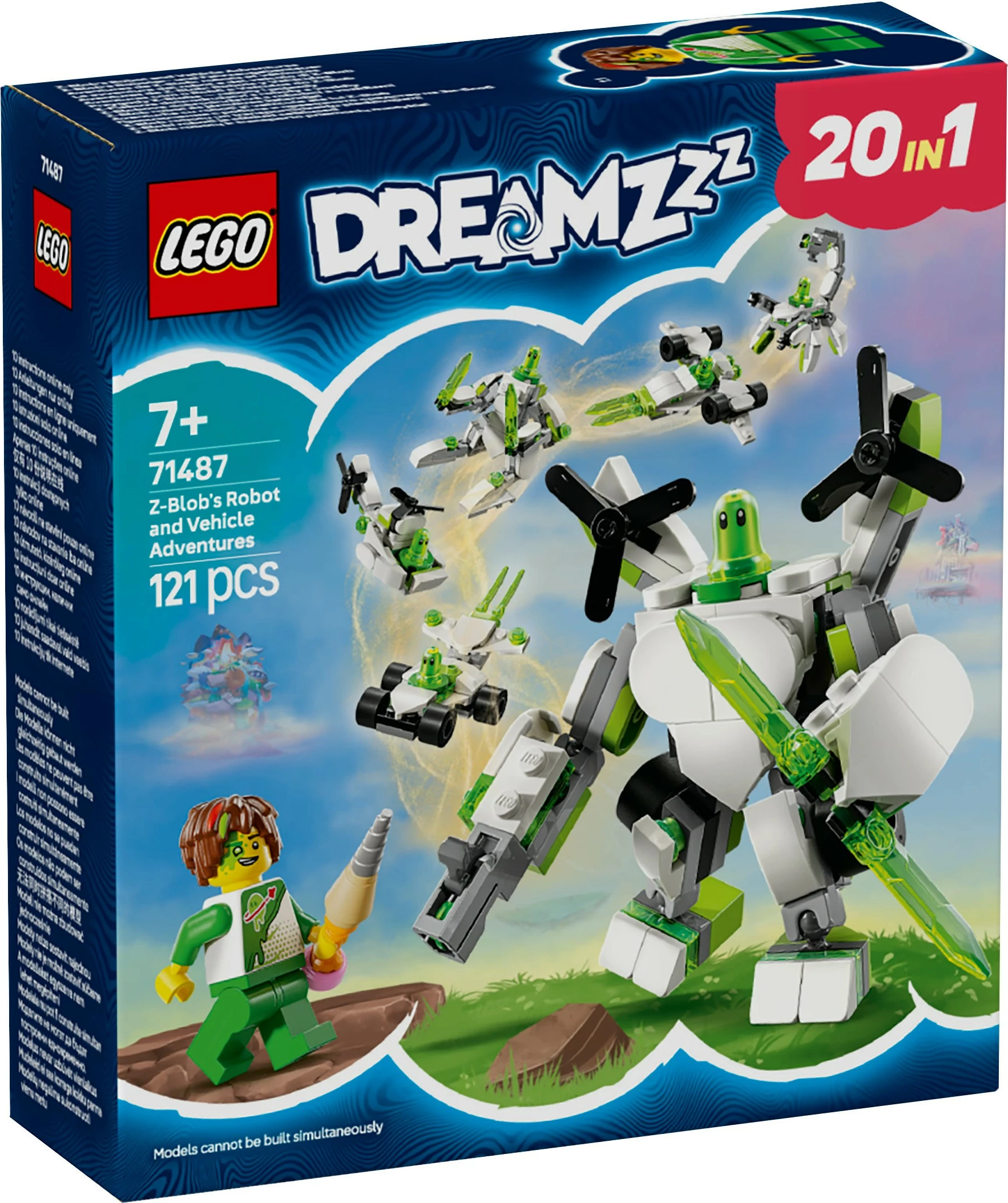 Set LEGO DREAMZzz 71487 Z-Blob Robot dhe Automjete, 121 pjesë