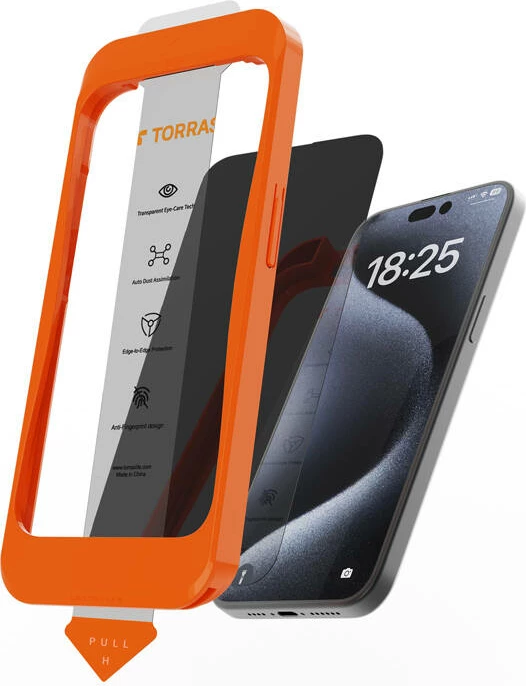 Xham i temperuar Torras Install Master për iPhone 16 Plus