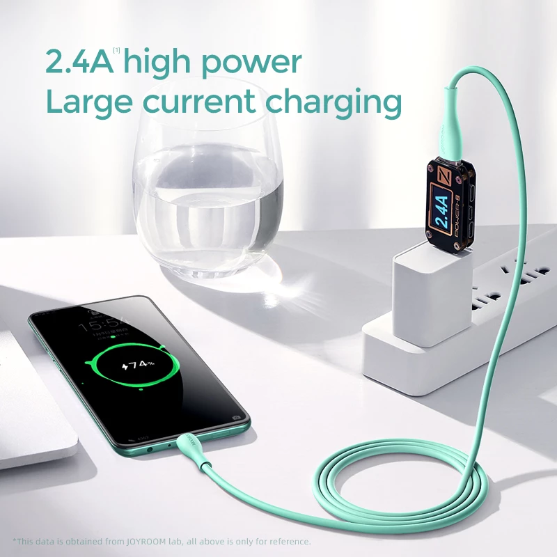 Kabllo Joyroom S-2030M8, USB-A në micro USB, 2m, 3A, e gjelbër