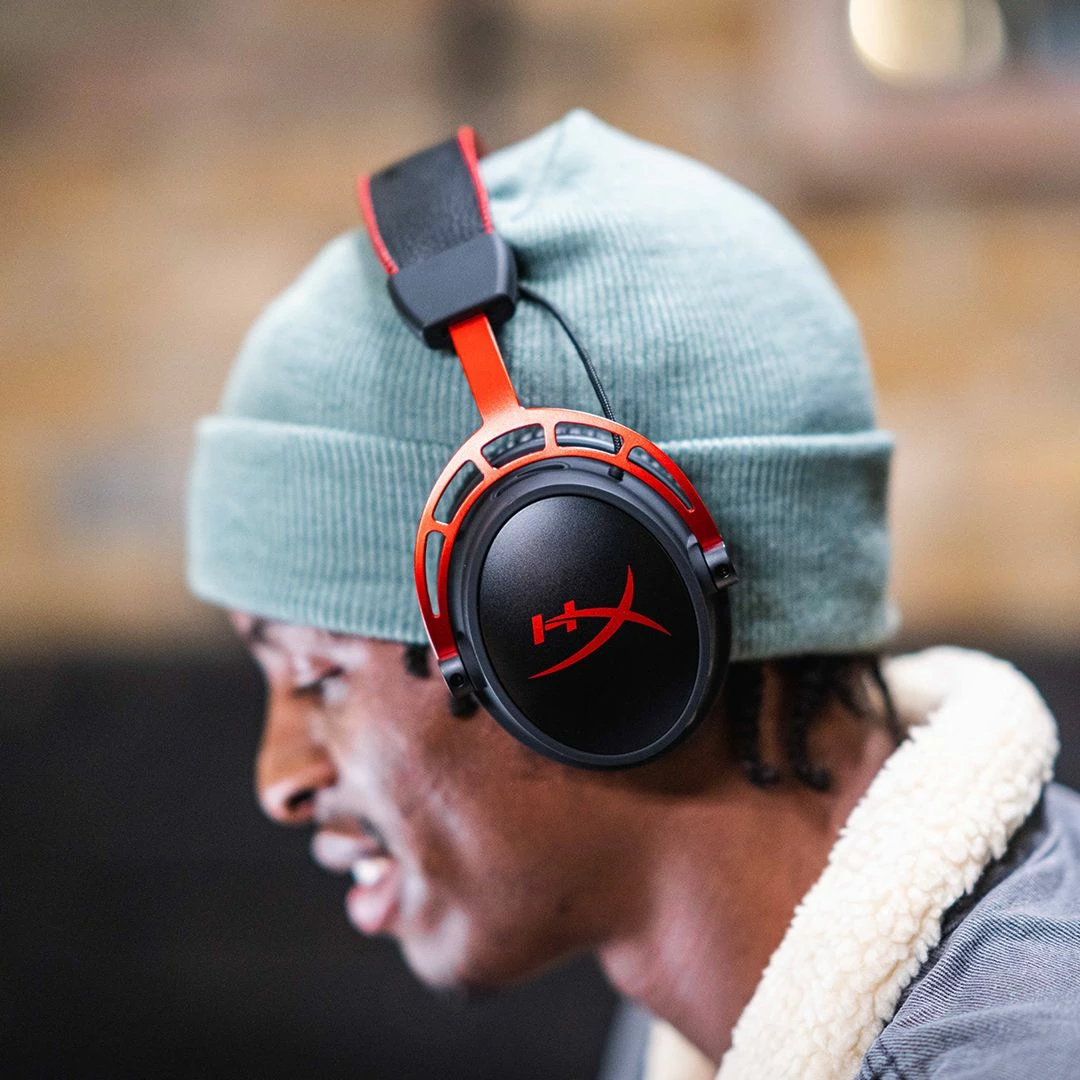 Kufje gaming wireless HyperX Cloud Alpha Wireless (4P5D4AA), bateri 300 orë, mikrofon i shkëputshëm, DTS HeadphoneX, kuqe