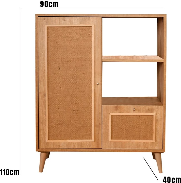 Dollap multifunksional Hanah Home, Jüt Multi, ngjyrë lisi