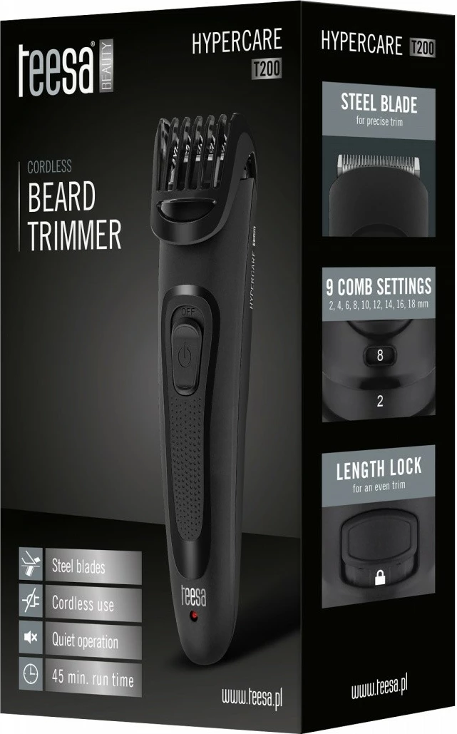 Makinë rroje trupi TEESA HYPERCARE T200, TSA0524, e zezë