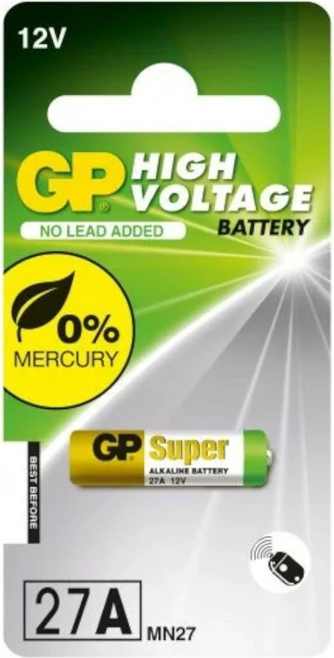 Bateri GP Battery 27A-U1, alkaline, 12V, për telekomandë makine, 1 copë
