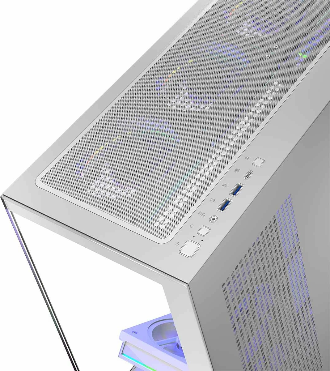 Kasë MODECOM Volcano Stellar 8F ARGB 20, Midi Tower, e bardhë