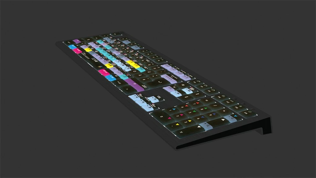 Tastierë LogicKeyboard Astra 2 DaVinci Resolve DE Mac, ndriçim, shumëngjyrëshe