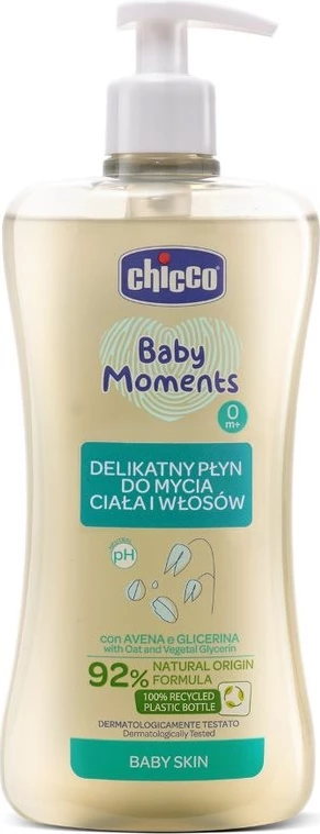Larës trupi dhe flokësh për bebe Chicco Baby Moments gentle, 500ml