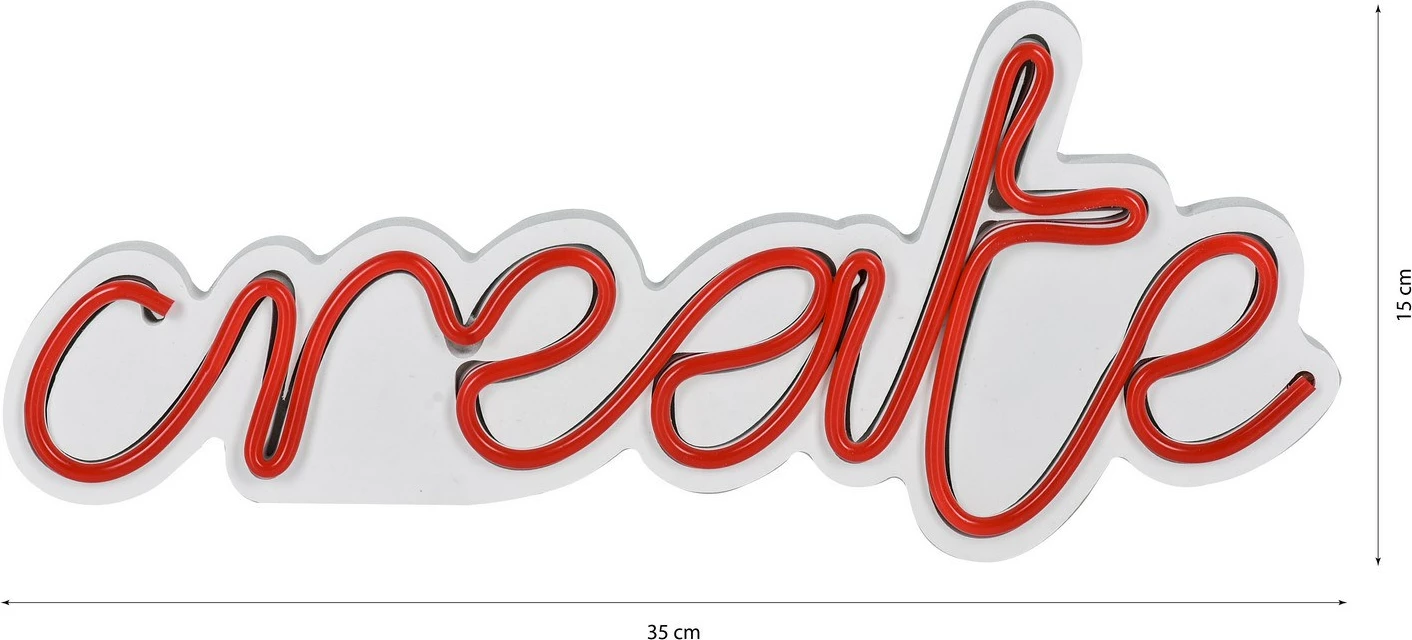 Dritë dekorative plastike LED, 'create', ngjyrë e kuqe