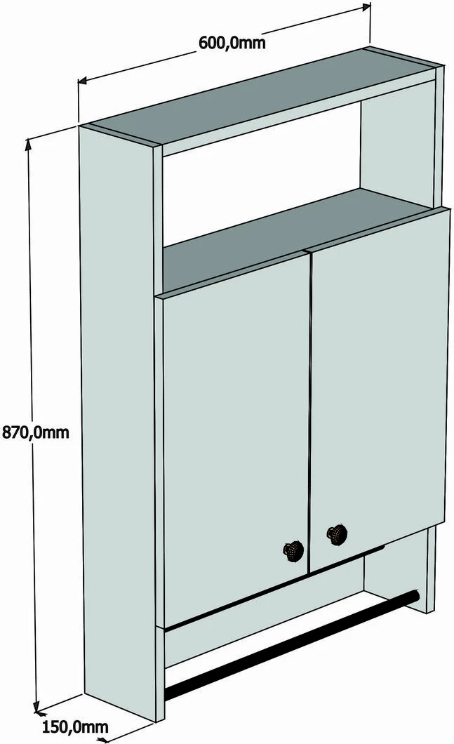 Dollap banjoje Hanah Home, Ela, ngjyrë safir