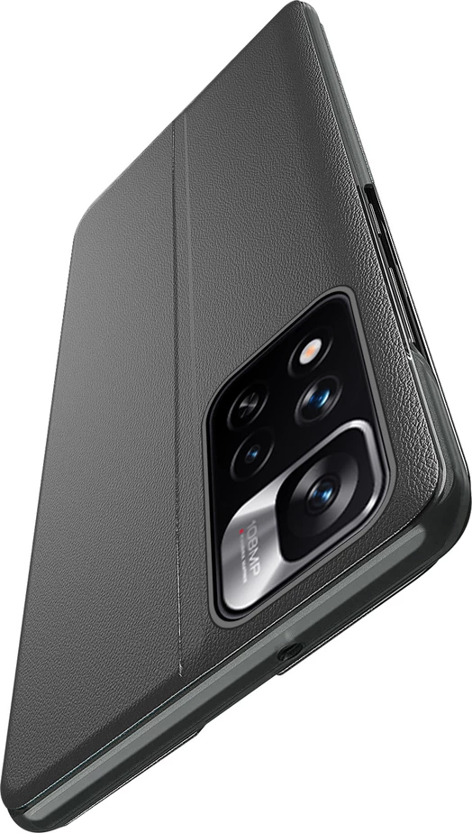 Mbështjellës Hurtel Eco Leather View Case për Xiaomi Redmi Note 11 Pro+ 5G / 11 Pro 5G / Mi 11i HyperCharge / Poco X4 NFC 5G, kaltër
