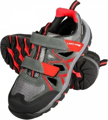 Sandale pune mbrojtëse LAHTI PRO L3060341 S1 SRA Nr.41 gri/kuqe