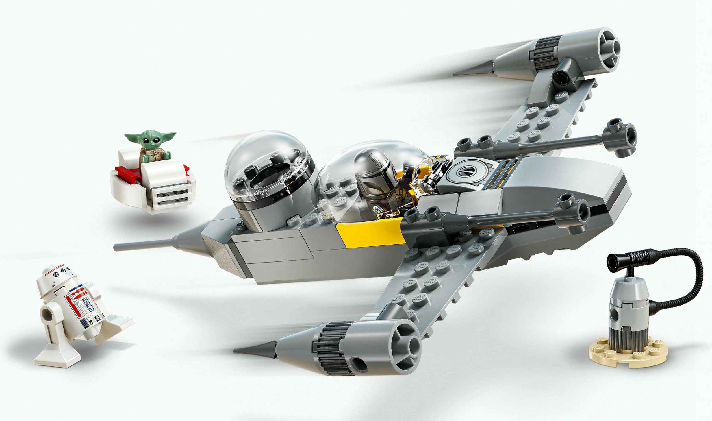 Set ndërtimi LEGO Star Wars 75410 Mando dhe Grogu N-1 Starfighter, 92 pjesë, multikolor