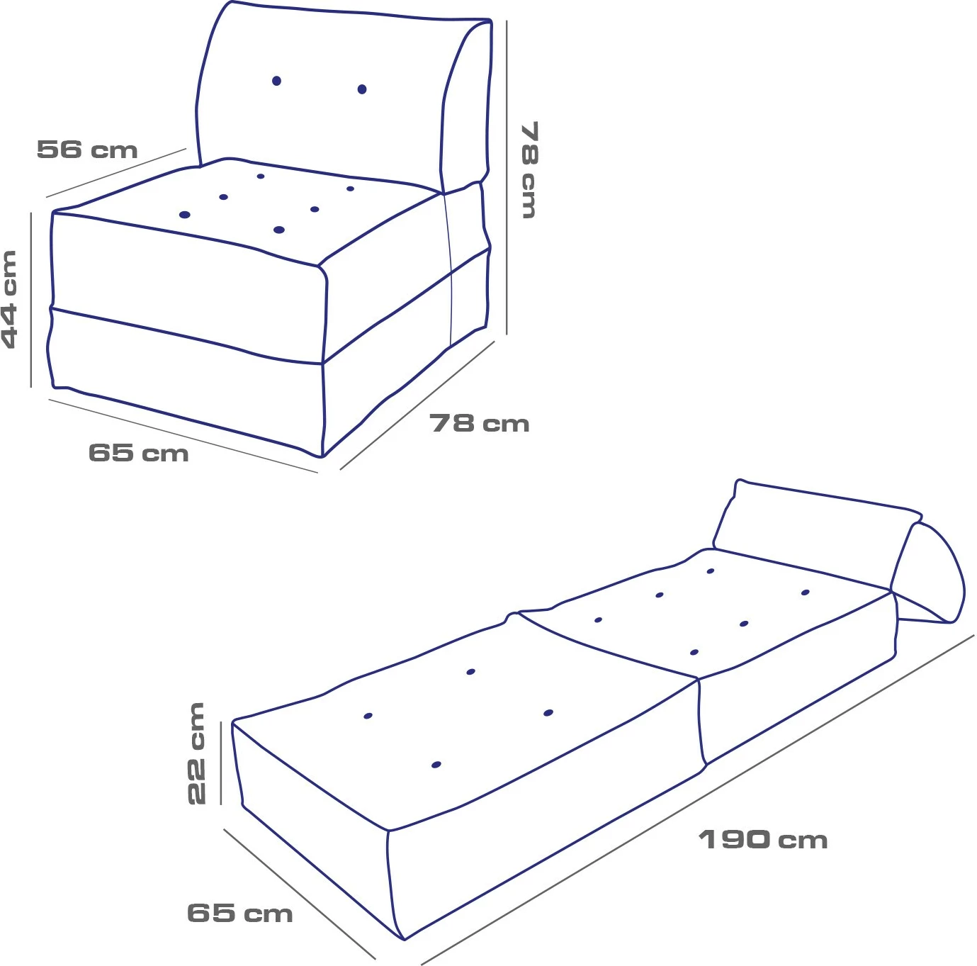 Krevat-karrige një vendës, kadife ngjyrë jeshile petrol, Atelier del Sofa