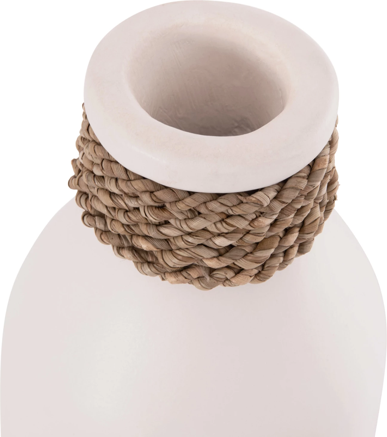 Vazo dekorative tavoline CAMMER, terrakotë e bardhë, FH4687.02M, 13x34cm