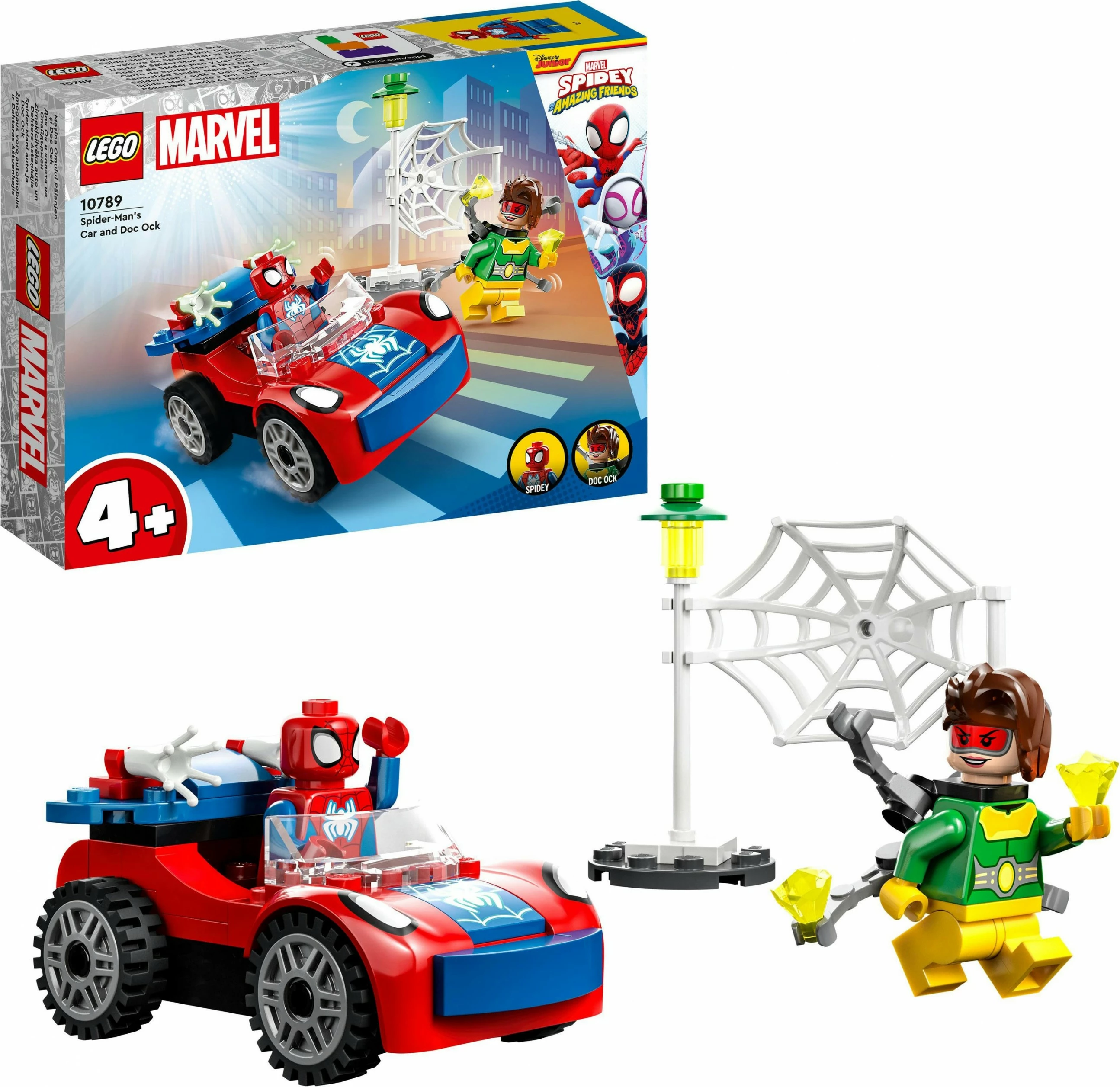 Set ndërtimi LEGO Marvel Spider-Man's Car dhe Doc Ock, 48 pjesë, shumëngjyrësh