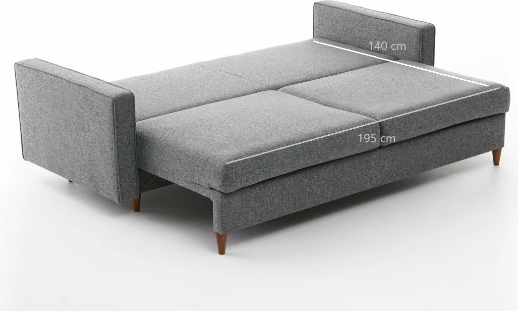 Divan-krevat treshe, ngjyrë gri, Atelier del Sofa, Eva