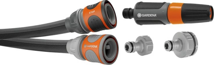 Zorrë kopshti Gardena Liano 15m, tekstil, PVC, 22 bar, zi/gri