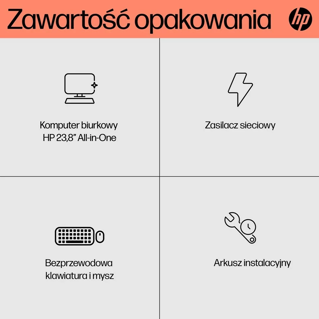 Kompjuter HP AiO 24-cr0312nw, Ryzen 5 7520, 23.8" FHD, 16GB RAM, 512GB SSD, Bardhë