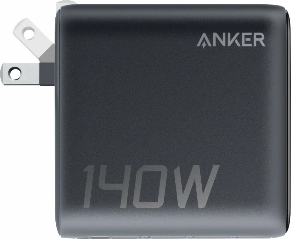 Karikues muri, Anker B2697G41, PD 3.1 140W 3x USB-C + 1x USB-A, i zi, me kabllo USB-C me LED