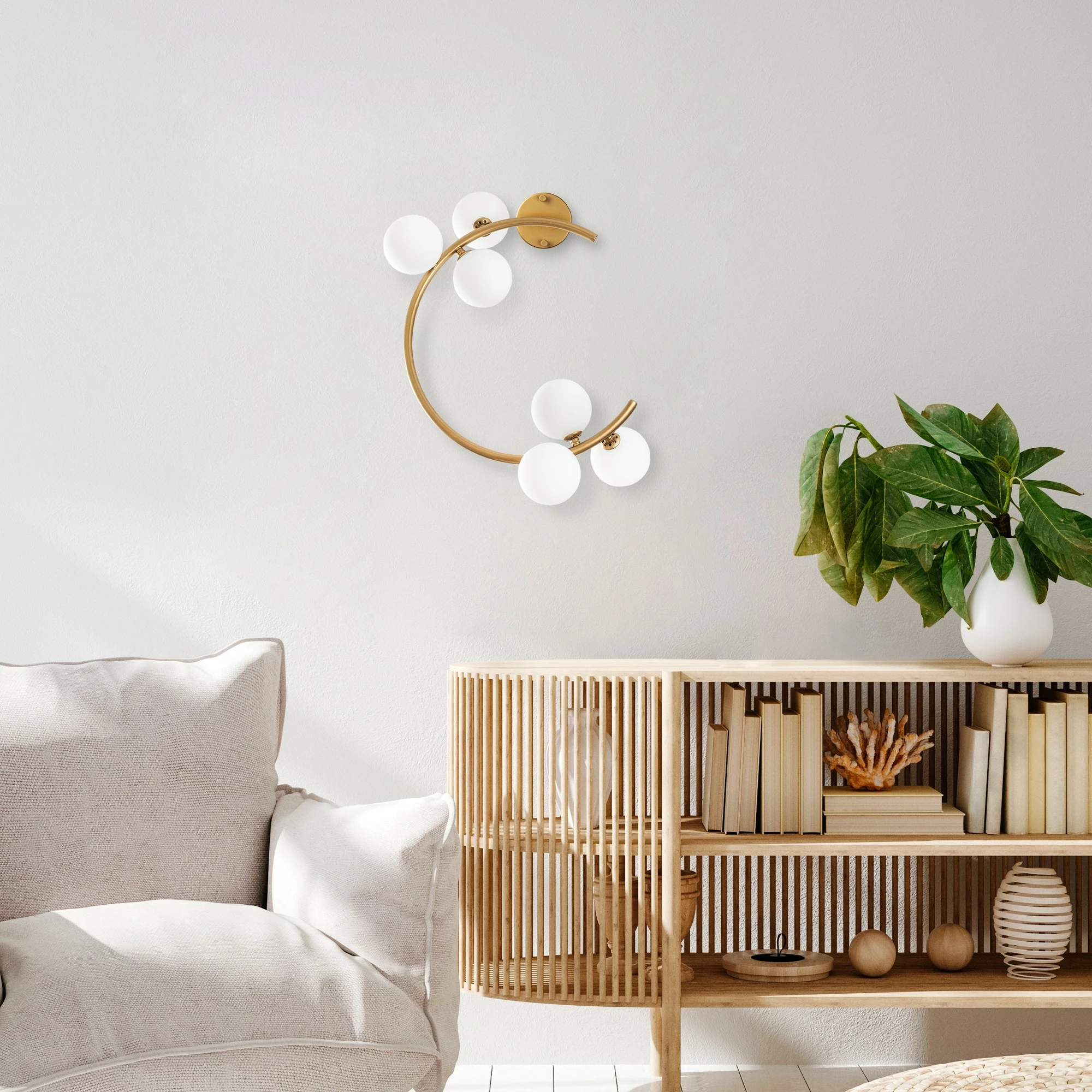 Llambë muri Opviq, ngjyrë ari, Luminar - 14131