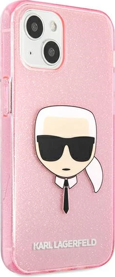 Mbështjellës Karl Lagerfeld KLHCP13SKHTUGLP për iPhone 13 mini, rozë