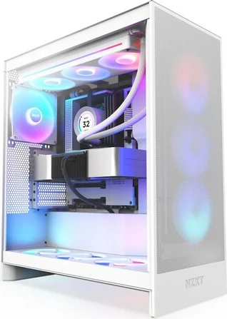 Kasë NZXT H7 FLOW RGB (2024), Midi Tower, e bardhë