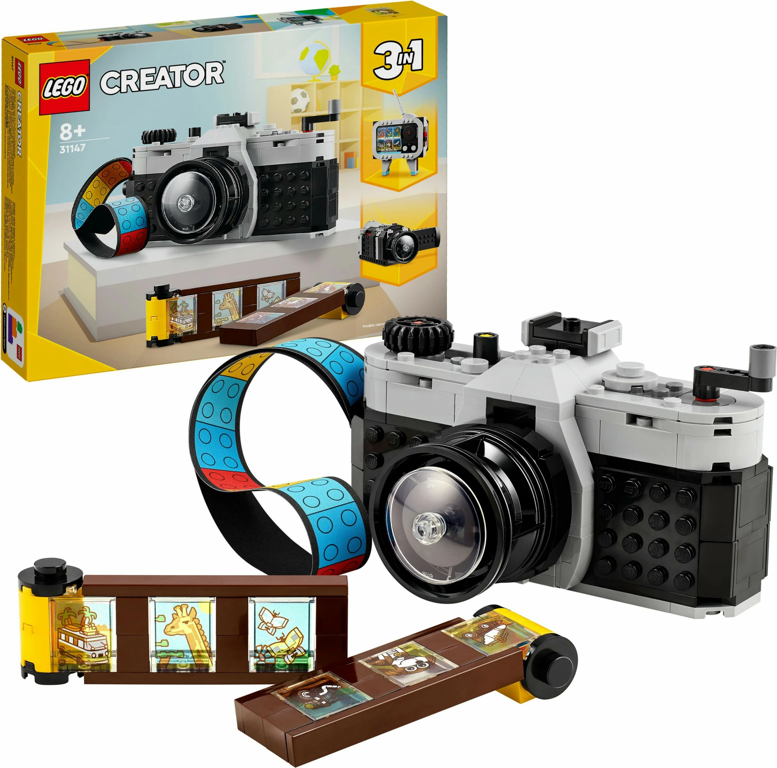 Set ndërtimi LEGO Retro Kamera, 8 vjeç+, 261 pjesë, shumëngjyrëshe