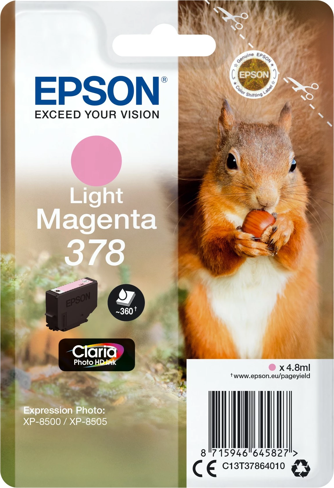 Toner Epson 378 Light Magenta C13T37864010 për XP-8500/XP-8505
