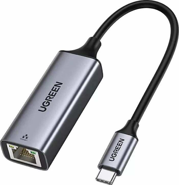 Adapter rrjeti USB-C në RJ45 Ugreen CM199 1Gbps, 50737B, gri