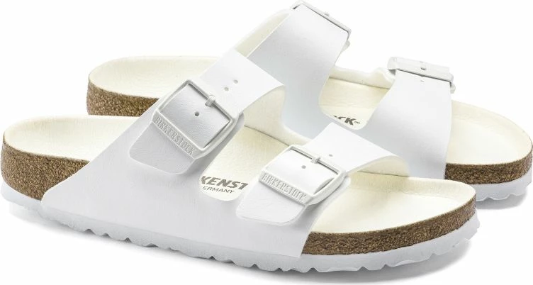 Flip-flops Birkenstock për femra dhe meshkuj, të bardha