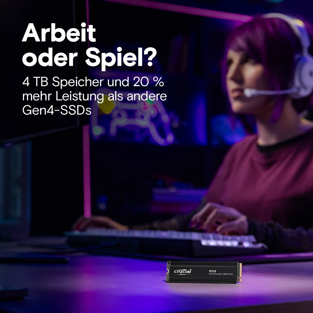 SSD Crucial P310, 2 TB, M.2, 7100 MB/s