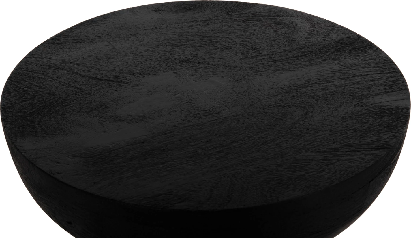 Karrige e rrumbullakët SCALLOP FH9702 dru mango i zi Φ35x45Hcm