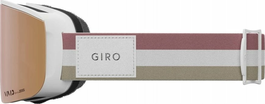 Syze ski Giro Ella 2024/2025, VIVID Rose Gold S3 + VIVID Infrared S1 (2 lente), White LX Stripe, të bardha