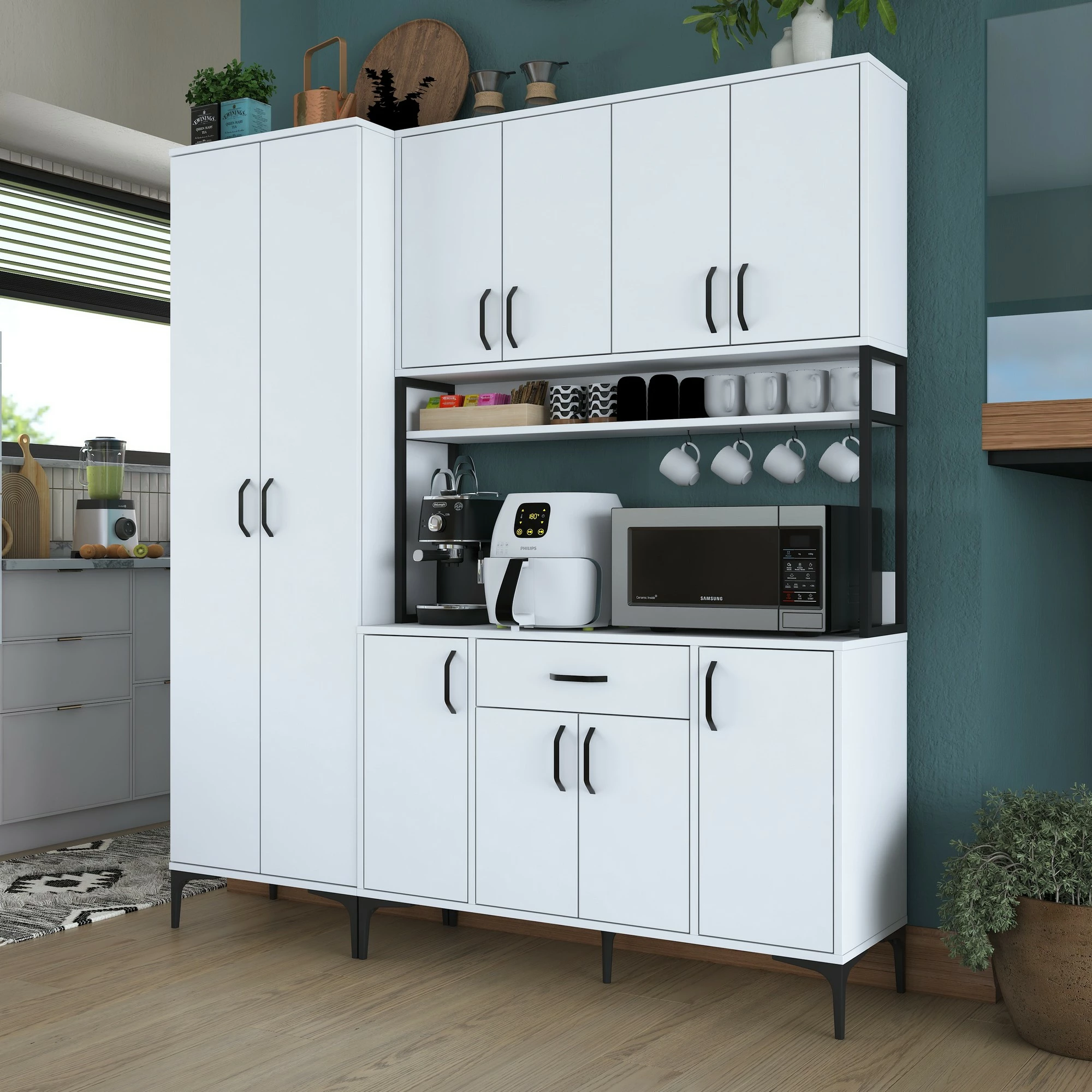 Dollap multifunksional Hanah Home, JE133 - 3054, i bardhë