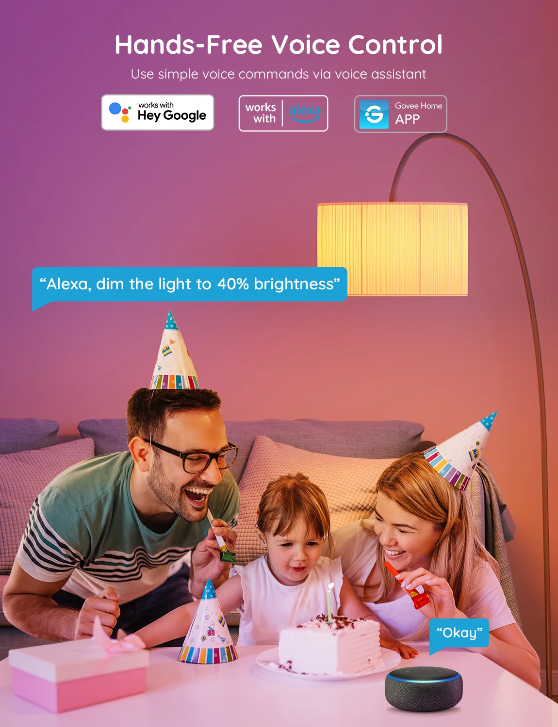 Llambë LED smart Govee RGBWW E27 800 lm