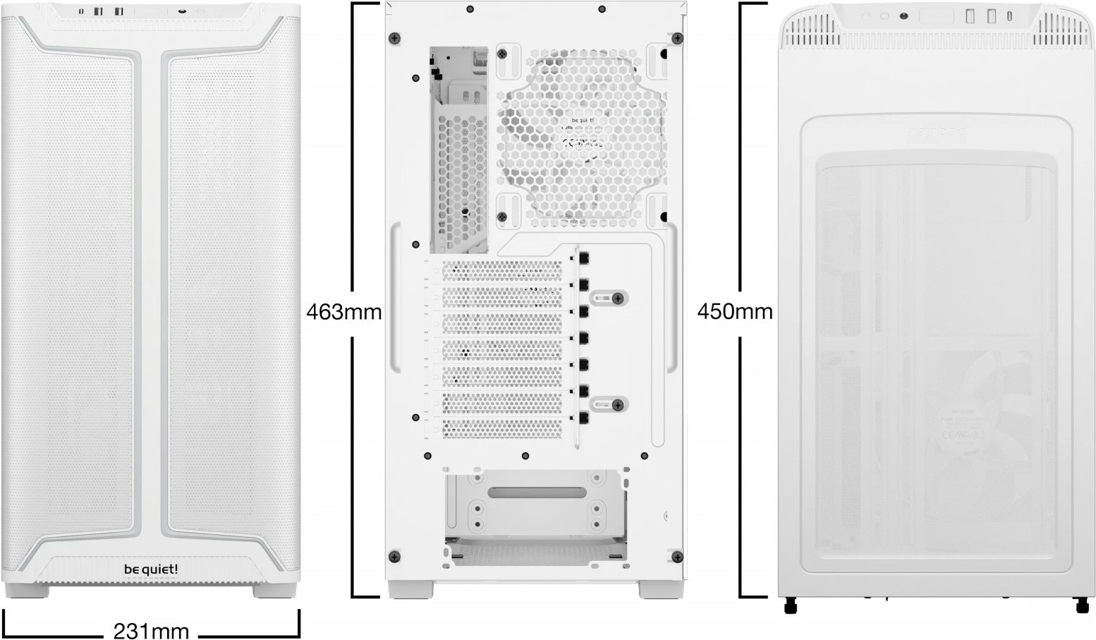 Kasë Be quiet! Pure Base 501 DX, Midi Tower, ARGB, e bardhë