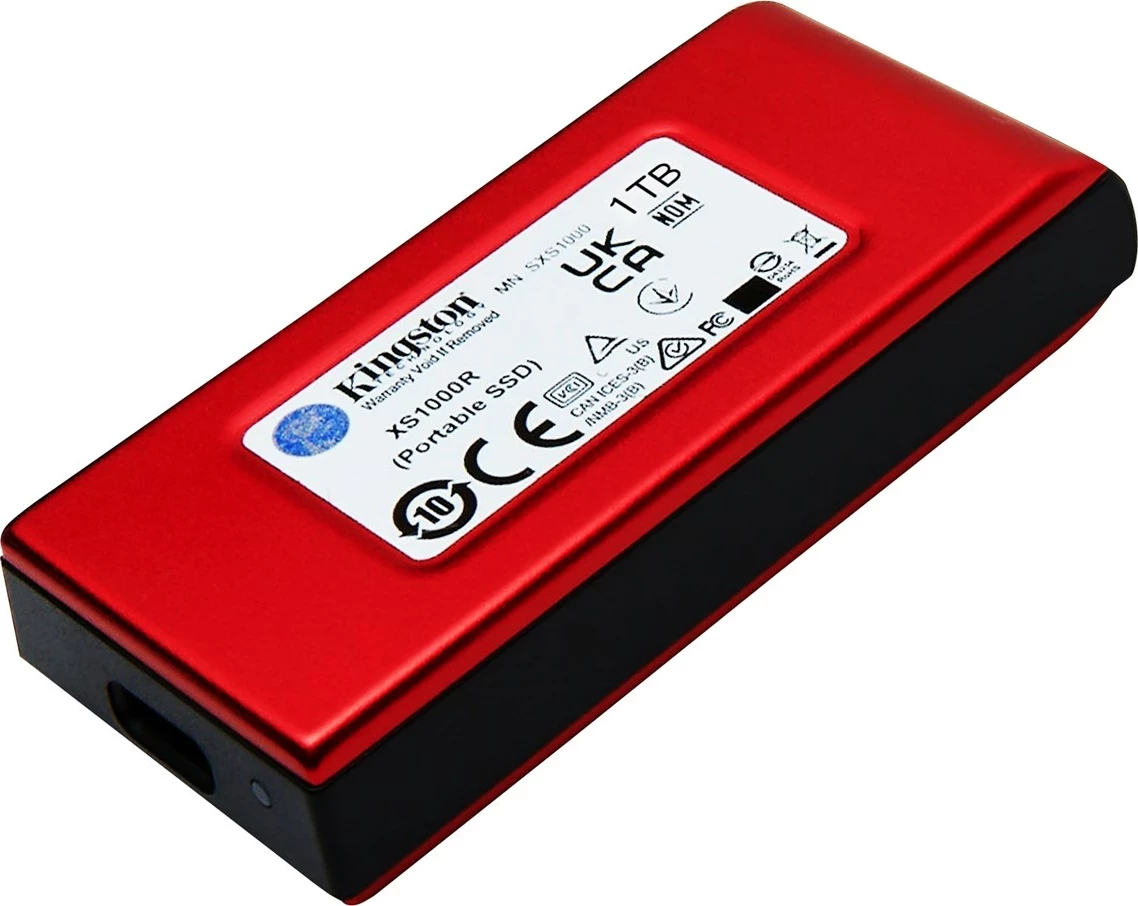 Disk i jashtëm SSD Kingston XS1000, 1TB, USB 3.2 Gen 2, Kuq