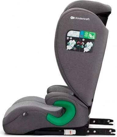 Ulëse makine për fëmijë Kinderkraft JUNIOR FIX 2 i-Size, 100-150 cm, Gri