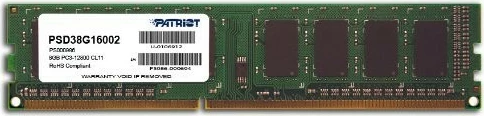 RAM Memorje Patriot DDR3 8GB 1600MHz CL11, PSD38G16002
