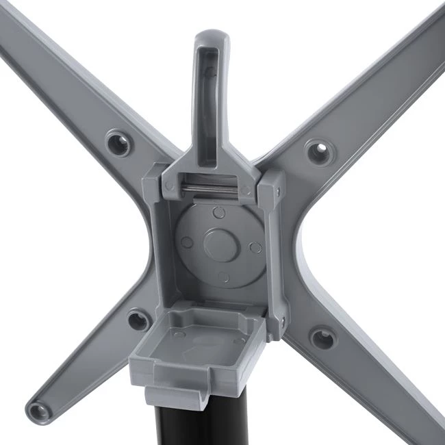 Baza alumini për tavolinë, dy kolona, FH468.01, ngjyrë e zezë matte, 84x60x73-93cm