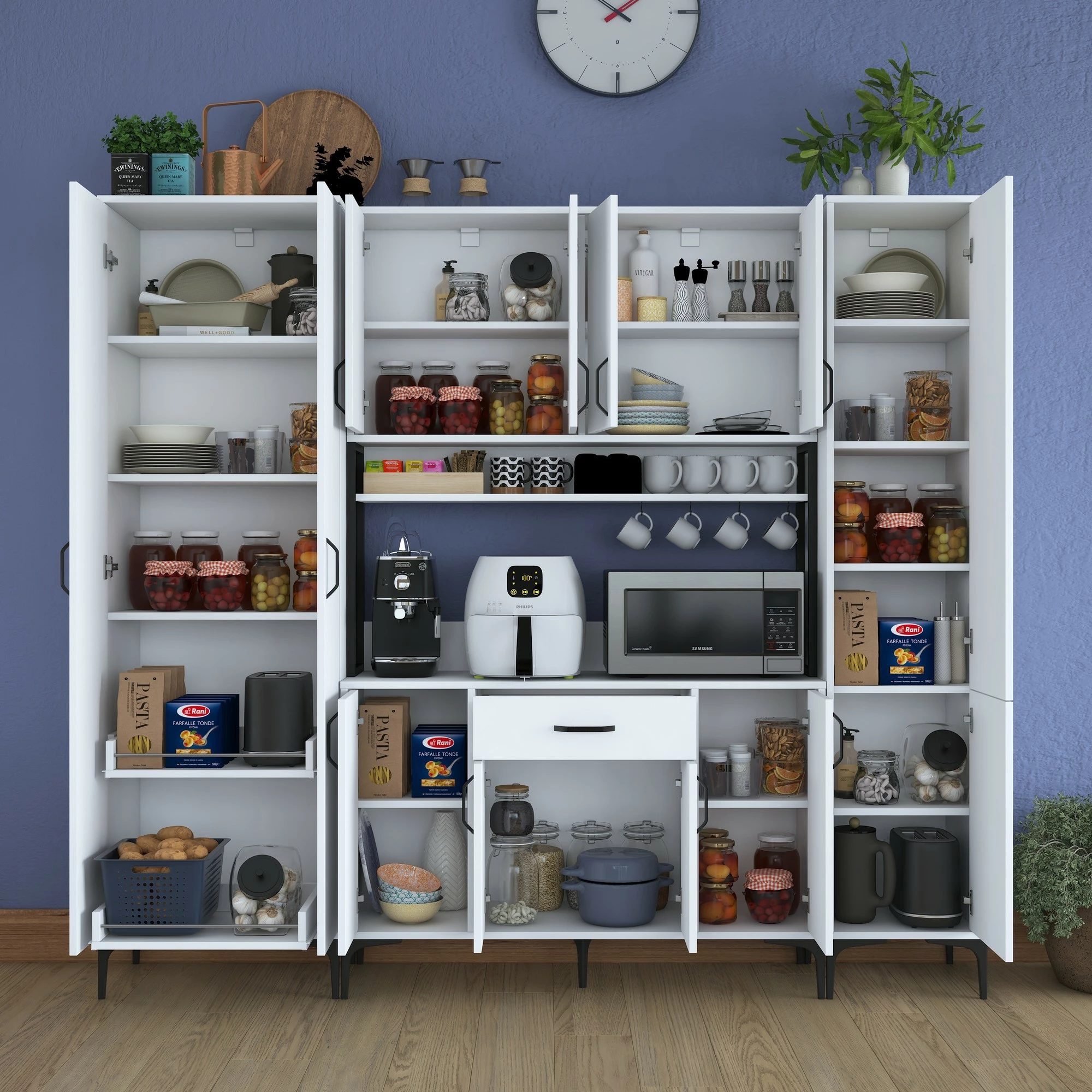 Dollap multifunksional Hanah Home, JE132 - 3053, ngjyrë e bardhë